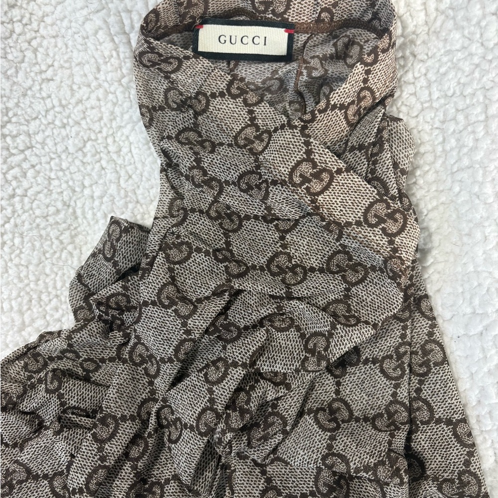 Gucci Brown and Beige GG Signature Print Women’s Tights